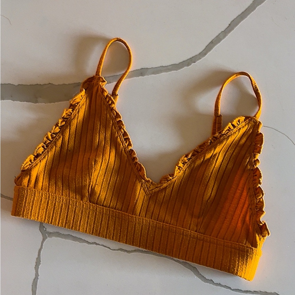 Urban outfitters crop top mustard